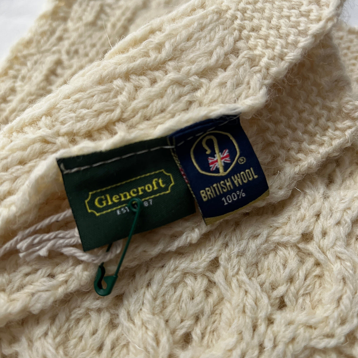 British Wool Aran Scarf | Glencroft