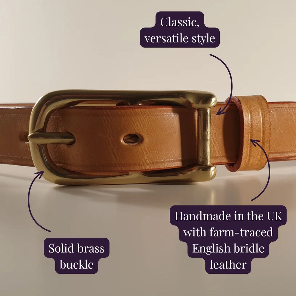 Skinny Handmade Leather Belt | Filly & Fox