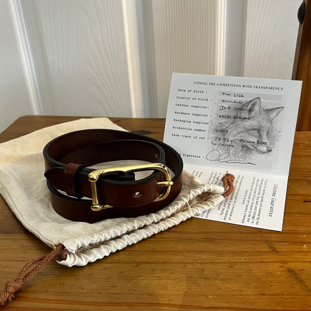 Skinny Handmade Leather Belt | Filly & Fox