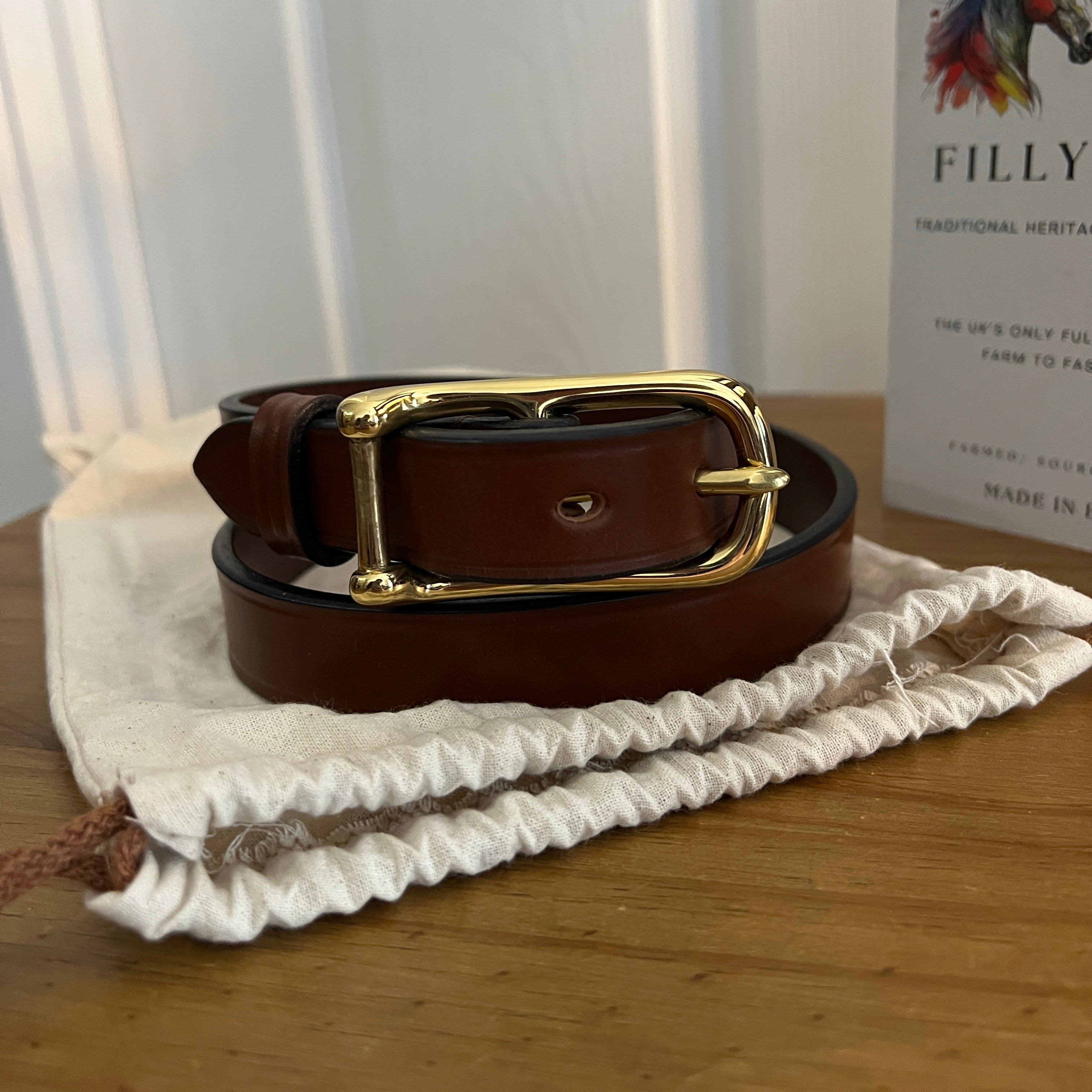 Skinny Handmade Leather Belt | Filly & Fox