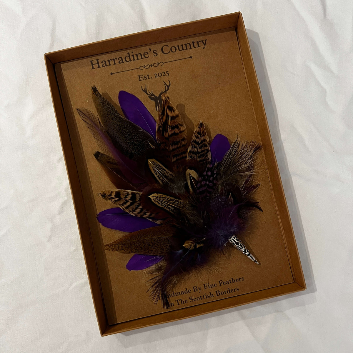 Purple Feather Hat Pin