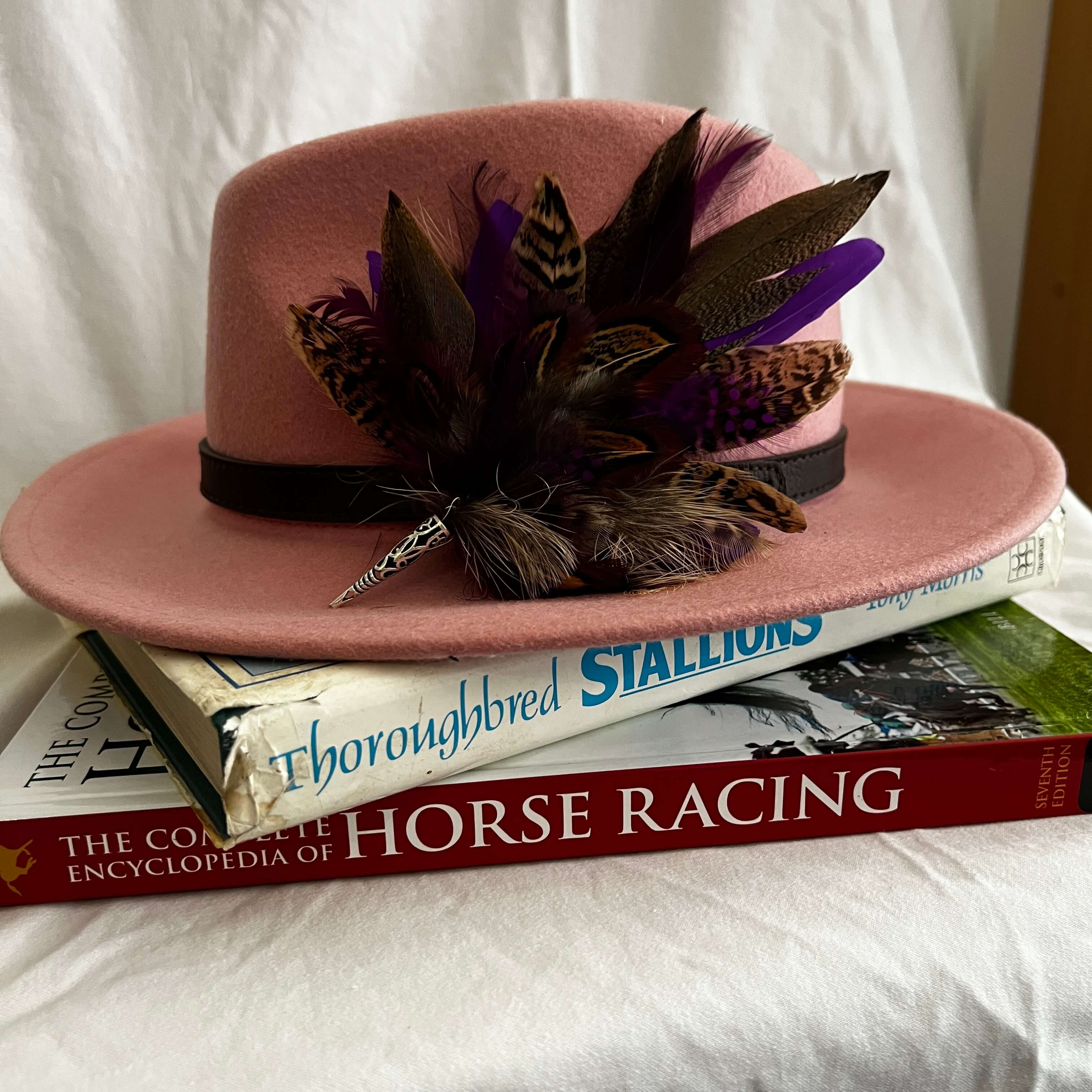Purple Feather Hat Pin