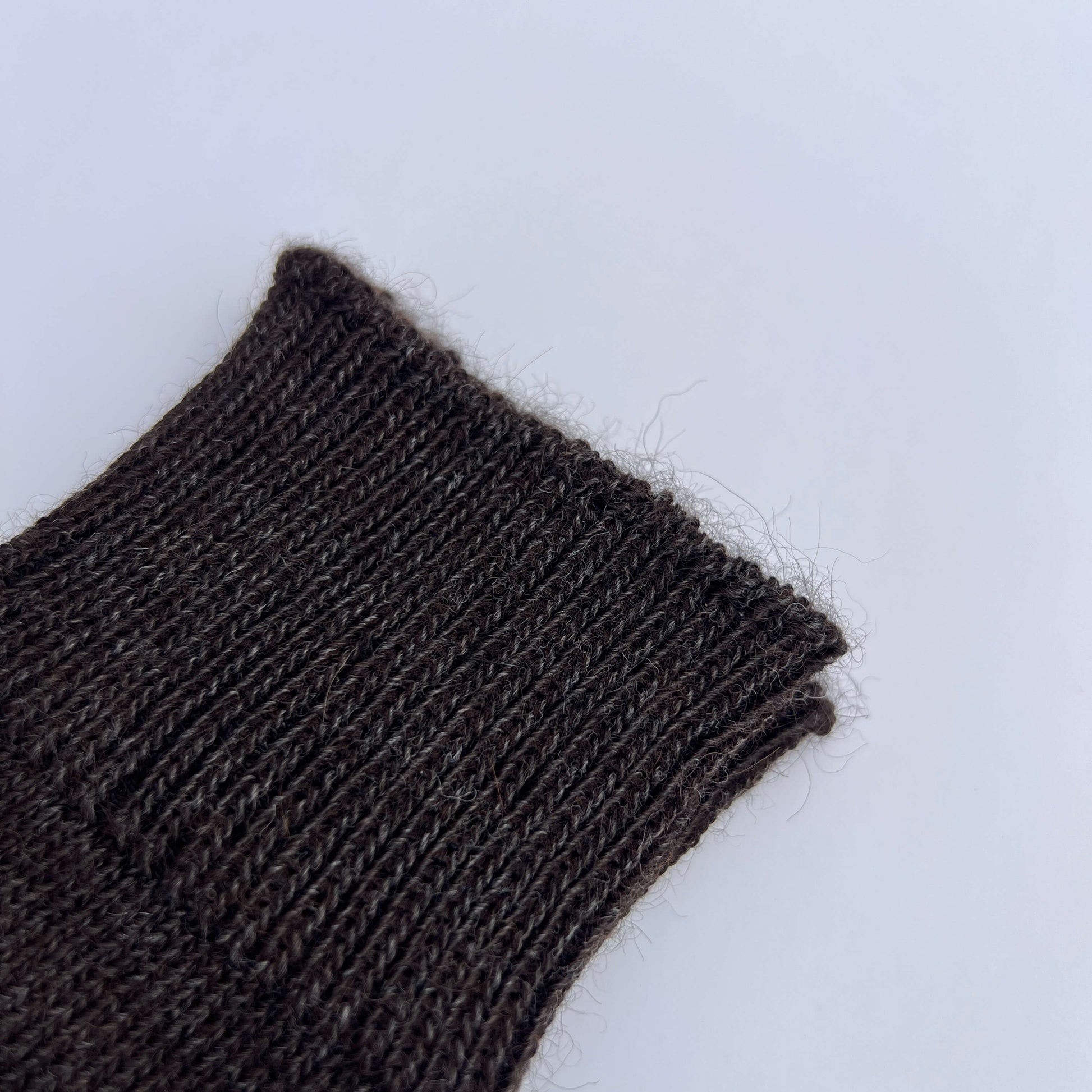 Close-up of Pairs Scotland charcoal alpaca sock