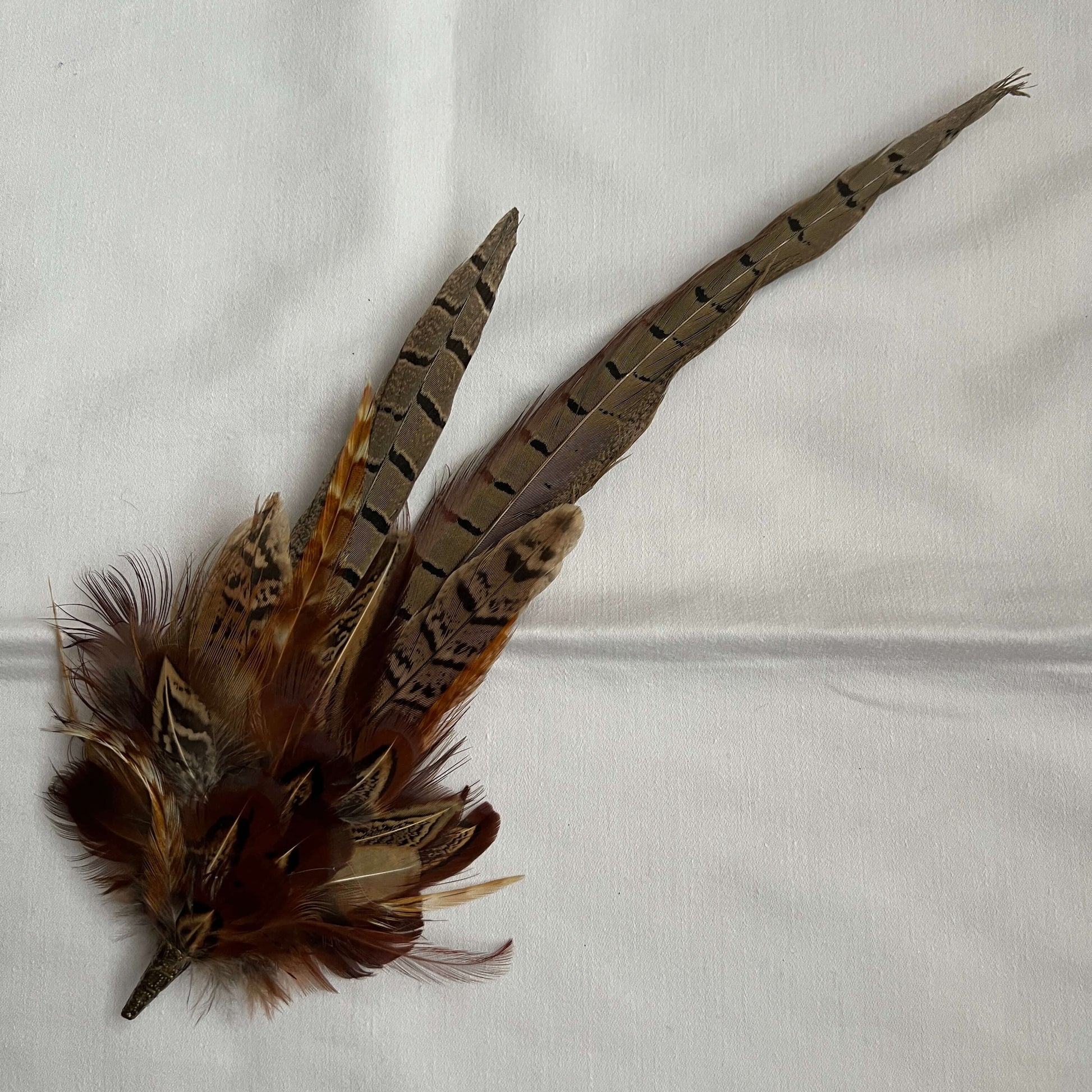 Large feather hat pin