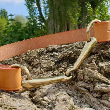 tan leather equestrian belt