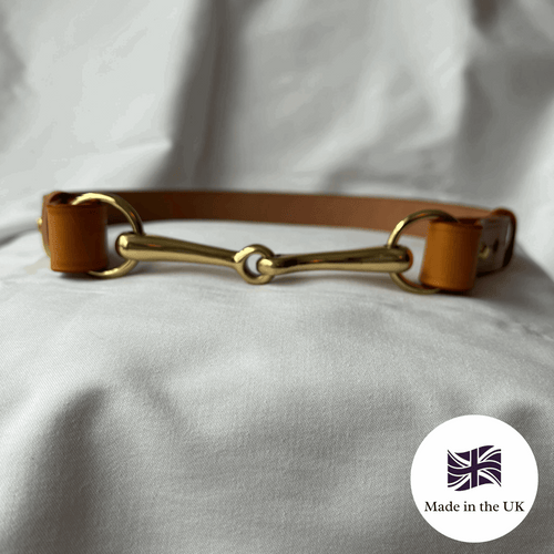 tan leather equestrian belt