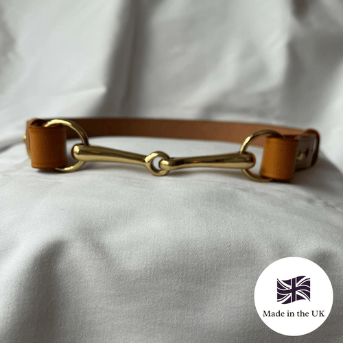 tan leather equestrian belt