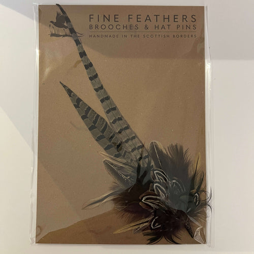 feather hat pin by Fine Feathers Design