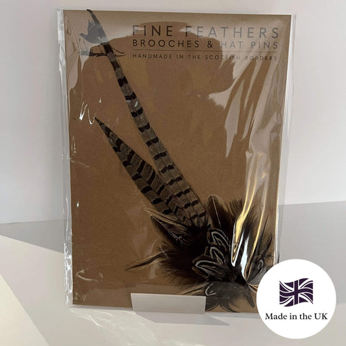 feather hat pin made in the UK by Fine Feathers