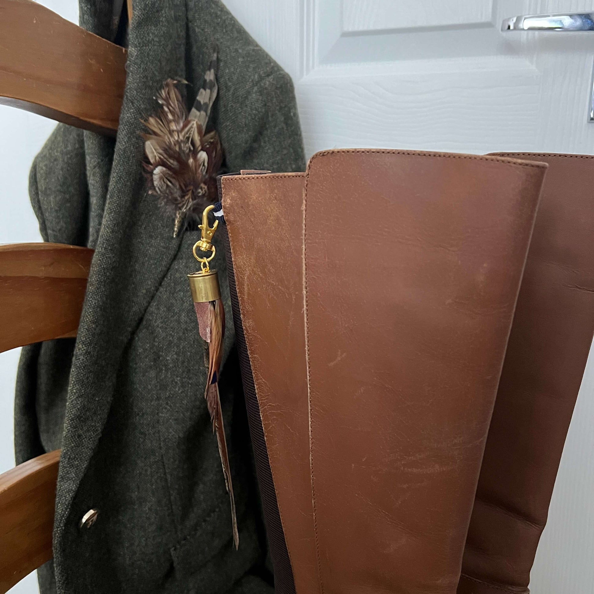 Long Brown Feather Boot Tassels | My Fancy Feathers