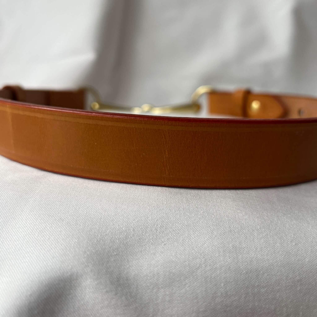tan english bridle leather equestrian belt
