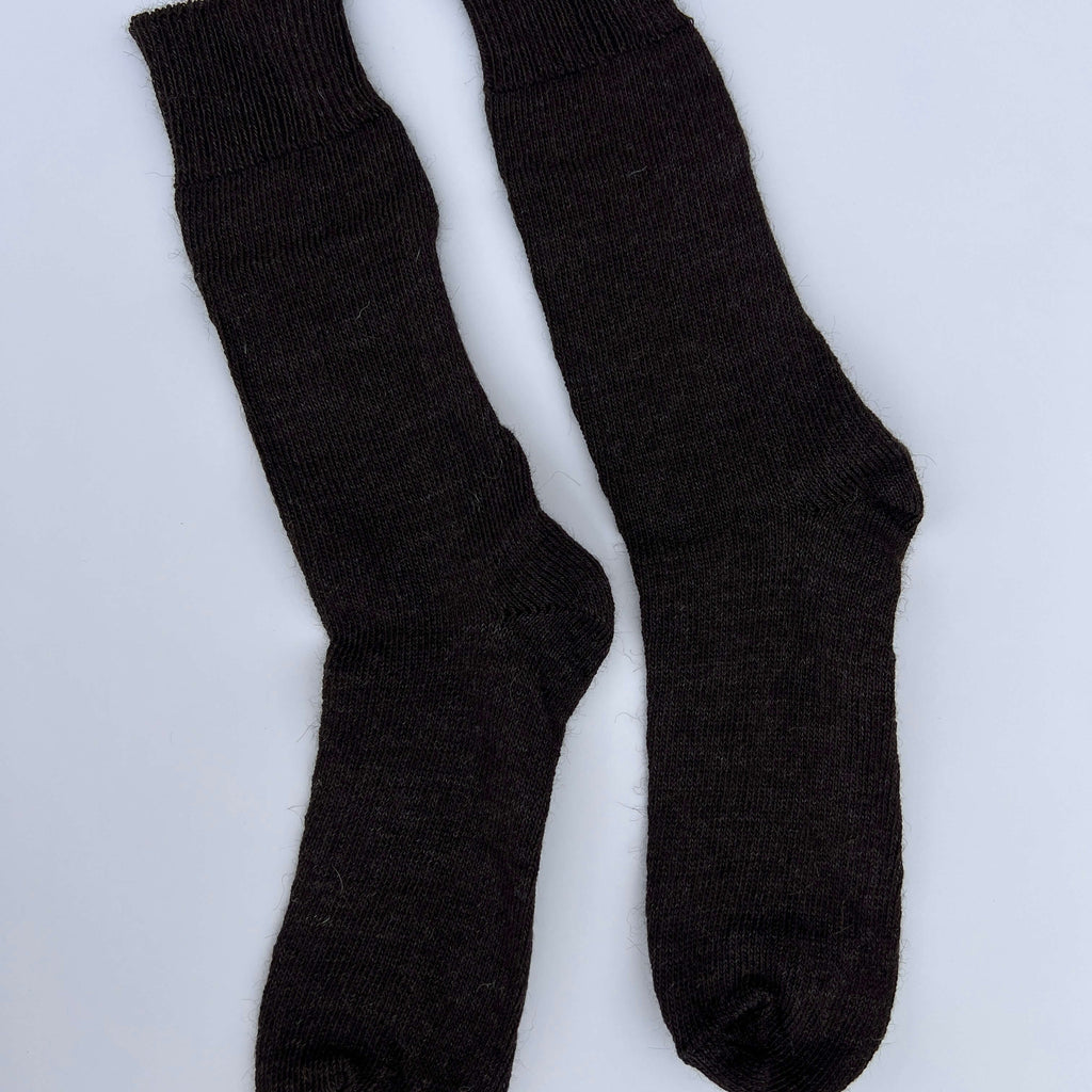 Pair of dark grey women's alpaca wool 
socks
