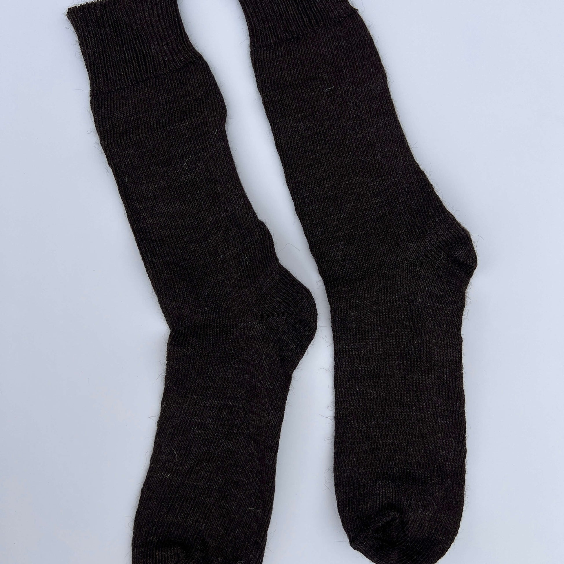 Pair of dark grey women's alpaca wool 
socks